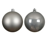 thumbnail of 16 Weihnachtskugeln Kunststoff 4cm klein & bruchsicher Christbaumkugeln Weihnachtsbaumkugeln Christbaumschmuck Weihnachtsbaumschmuck Uni Zart Grau