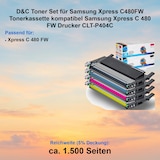 thumbnail of D&C Toner Set für Samsung Xpress C480FW Tonerkassette kompatibel Samsung Xpress C 480 FW Drucker CLT-P404C