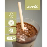 thumbnail of Bubble Tea Trinkhalm in Naturbraun aus Papier FSC®, Ø 12 mm / 23 cm, 100 Stück einzeln verpackt