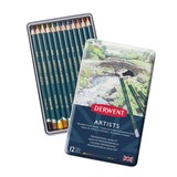 thumbnail of Caja metálica de 12 lápices Derwent Artists .