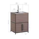 thumbnail of Aanrecht MAMBO voor buitenkeuken - 63,5 x 54 x 91,5 cm, zwart/bruin