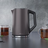 thumbnail of Arendo Wasserkocher 1,5 l 2200 W, Edelstahl, Doppelwand, Temperaturwahl 40 - 100°C mit Anzeige, vulkangrau