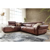 thumbnail of KAWOLA Sofa RISO Ecksofa mit motorischer Sitztiefenverstellung Leder braun Recamiere links