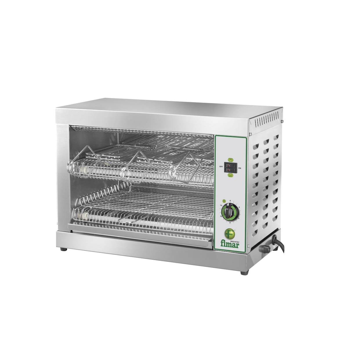 Tostiera FIMAR in acciaio inox con tubi al quarzo. Capacità 6 toast. Modello TOP6D