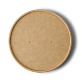 thumbnail of BIOZOYG Pappdeckel Suppenbecher 500 Stück Ø 95 mm Braun  Suppenterrine mit Deckel Beschichtet Einweg  Kartondeckel Membrandeckel mit Luftlöchern