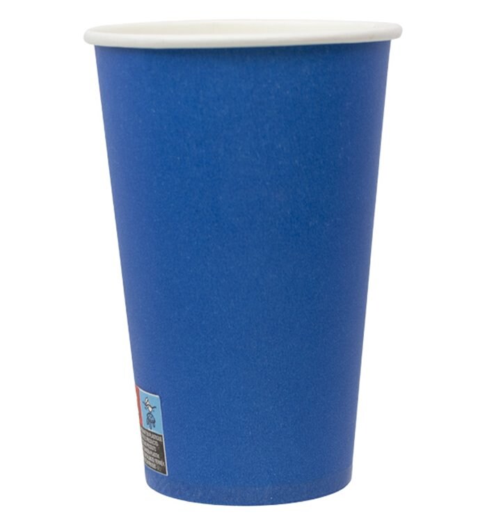 MONOUSO - Pappbecher Blau „Farben“ 600ml Ø9,4cm (320 Stück)