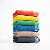 thumbnail of Benetton - Toalha de Banho 70x140cm 100% Algodão Verde com Listras Rainbow