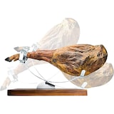 thumbnail of Suporte giratório para presunto | Suporte profissional giratório para presunto | Suporte de madeira para presunto | Inclui faca profissional e afiador