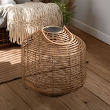 thumbnail of WellHome - Beige Solarlampe aus Rattan Ø30cm