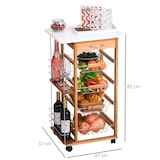 thumbnail of HOMCOM Carrello da Cucina con Ruote in Legno Cassetto