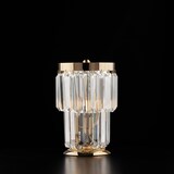 thumbnail of Schubert - Tischlampe aus Eisen und goldenem Messing mit Strasssteinen 1 Licht H.24 - Ø15 - BL272-LT-OR