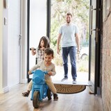 thumbnail of Relaxdays Fußmatte, Kokos & Gummi, halbrund, 75 x 45 cm, rutschfest, widerstandsfähig, innen & außen, Türvorleger, natur