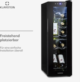thumbnail of Klarstein Shiraz 12 Slim Uno Weinkühlschrank 32l/12Fl.Touch 85 W 5-18 °C LED Schwarz