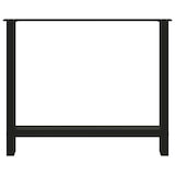 thumbnail of vidaXL Esstischbeine Schwarz 2 Stk. 100x(72-73) cm Stahl