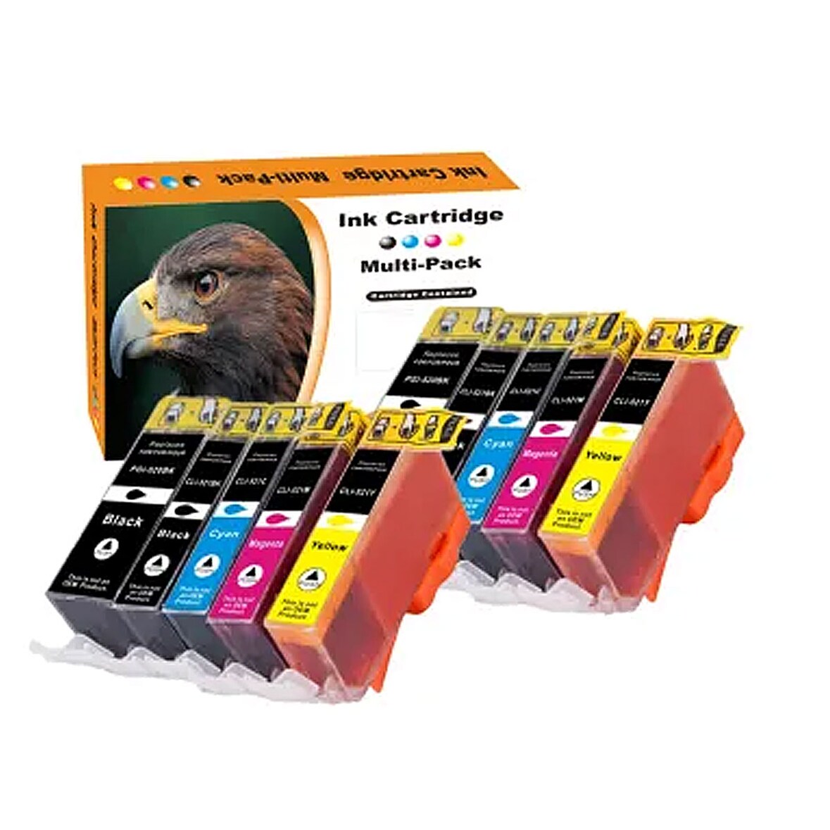 10 Patronen-Set Canon PGI-520, CLI-521 kompatibel Druckerpatronen Tinte alle Farben von D&C