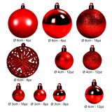 thumbnail of Confezione 100 Palline di Natale Colore Red, Palle di Natale Diametro 3/4/6 cm, Addobbi E Decorazioni per Albero di Natale, Colore Rosso