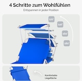 thumbnail of CASARIA® 2er Set Sonnenliege mit Dach Klappbar Gartenliege Wetterfest Liege Blau