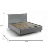 thumbnail of Dmora Letto piazza e mezza Ornella, Letto contenitore con rivestimento in tessuto, 100% Made in Italy, adatto per materasso Cm 120x190, Grigio