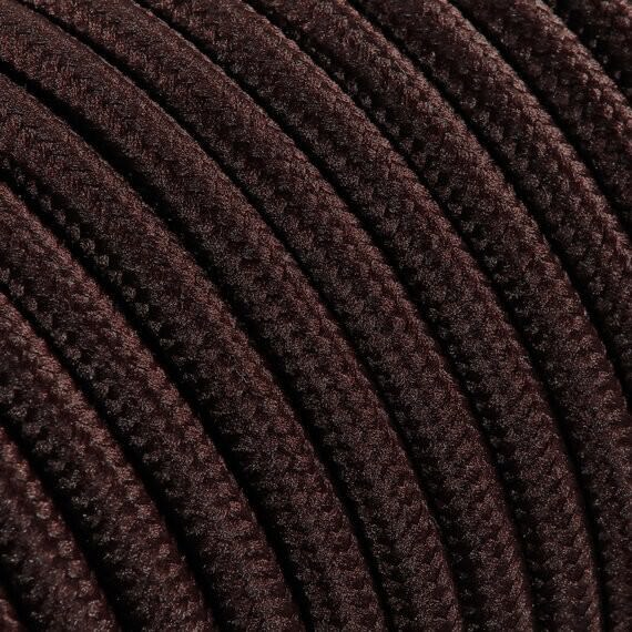 Fil Électrique Tissu Marron 3x0,75mm² - Câble Électrique Textile de Qualité