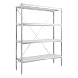 thumbnail of METRO Professional Système d'étagères GAR1120, aluminium / polypropylène, 128 x 41,5 x 168,5 cm, qualité alimentaire, argent / gris