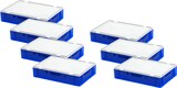 thumbnail of 7 Stück blaue E1 Kisten 600x400x125 mm Fleischkasten Lagerkiste Metzgerkiste mit 7 grauen Deckeln