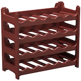 thumbnail of ARTECSIS Weinregal stapelbar Kunststoff für 24 Flaschen, stabiles Flaschenregal für Gastronomie und Lagerraum, erweiterbare Weinlagerung, Braun