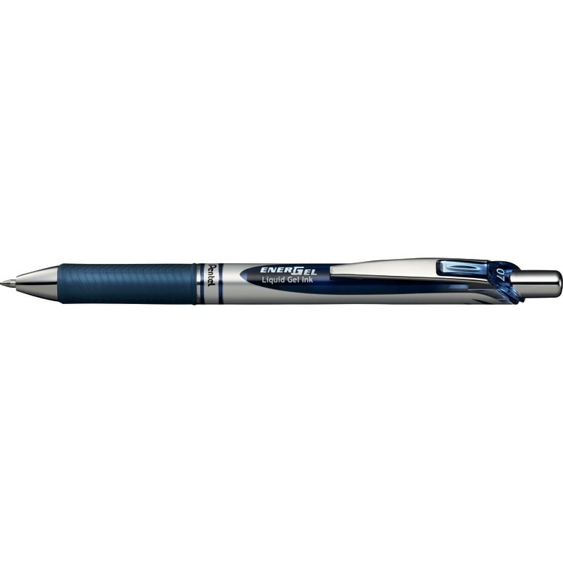 Pentel Gel-Tintenroller EnerGEL BL77, mit Druckmechanik, Strichstärke 0,35 mm, dunkelblau