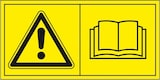 thumbnail of Aufkleber I Hinweisschild Achtung!..., ISO 11684, Polyesterfolie, selbstklebend, 100x50mm