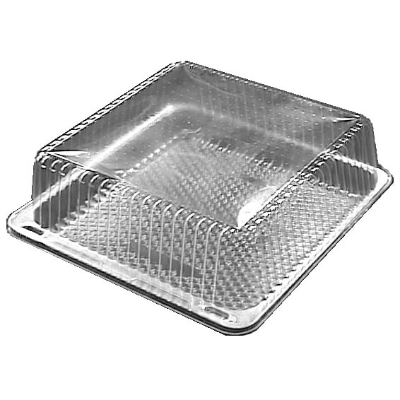 Caixa Plástica Reutilizável Quadrada 22x22x6,5 cm - Pack 48 unidades