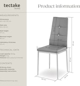 thumbnail of tectake Sillas de comedor Julien - Juego de 8 gris