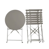 thumbnail of SVITA BERLIN Bistroset Metalen Zitgroep Balkon Opvouwbare Tafel Stoelen Taupe
