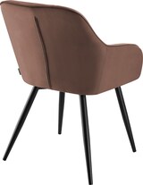 thumbnail of tectake Stuhl Marilyn, Samtoptik, gesteppt - 4er Set braun/schwarz