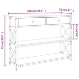 thumbnail of Table console chêne sonoma 100x28x75 cm bois d'ingénierie Modèle Atlas Office Concept