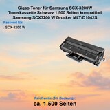 thumbnail of Gigao Toner für Samsung SCX-3200W Tonerkassette Schwarz 1.500 Seiten kompatibel Samsung SCX3200 W Drucker MLT-D1042S