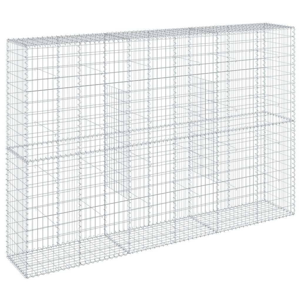 vidaXL Gabione mit Deckel 300x50x200 cm Verzinktes Eisen