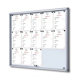 thumbnail of Bacheca magnetica per interni con ante scorrevoli certificata ESG. Fondo scrivibile e magnetico. Chiusura con chiavi incluse, formato 15XA4
