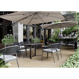 thumbnail of METRO PROFESSIONAL Inklapbare bistrotafel Aveiro, staal, houtprint, 120 x 70 cm, rechthoekig, donkergrijs/zwart