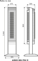 thumbnail of Casafan Säulenventilator Fernbedienung Airos Big Pin II SW