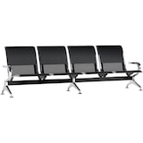 thumbnail of Wachtbank Airport Kunstleer zwart/zwart/4-zits