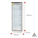 thumbnail of Romux® Armário Expositor Refrigerado ABS 400 Litros 1 Porta Vidro 60 cm Ventilada Branco | Frigorífico Profissional 400 L - 4 Prateleiras e 180 W