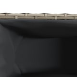 thumbnail of vidaXL Plantenbak met wielen 3 potten 107x32x38 cm poly rattan grijs