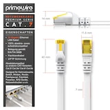 thumbnail of Primewire LAN-Kabel CAT.7, RJ-45 (Ethernet), CAT 7 Flachband U/FTP Gigabit Netzwerkkabel 10 Gbit/s Patchkabel - 20m