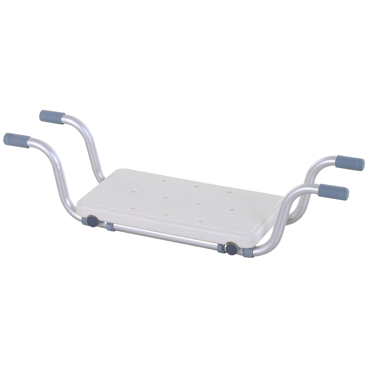 HOMCOM Sedile per Vasca Regolabile Alluminio e PE da Bagno