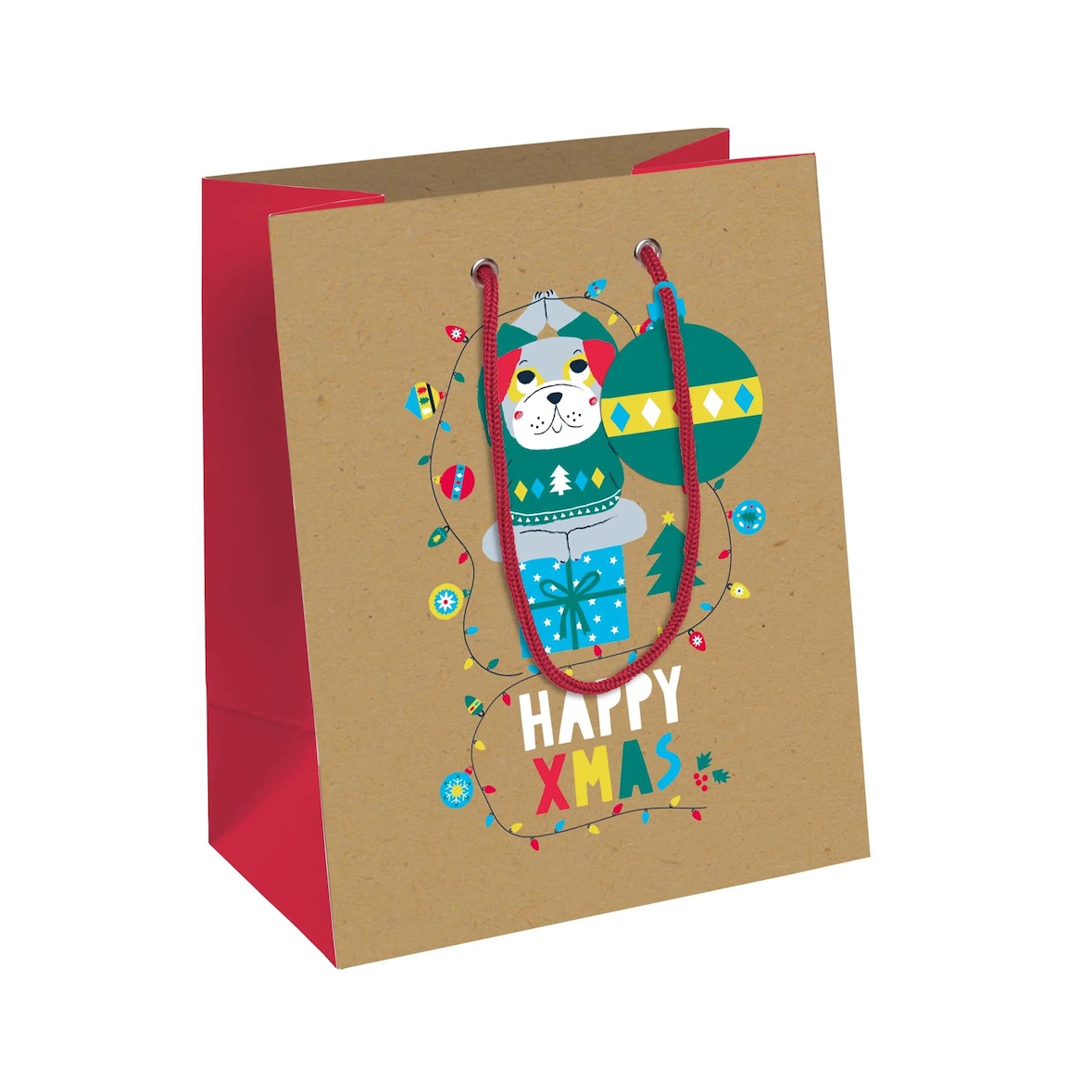 Clairefontaine 6x Geschenktasche Pocket 17x6x22 cm, Weihnachten Make a Wish - Mehrfarbig X-29550-0C