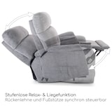 thumbnail of Fernsehsessel Aufstehhilfe, XXL-Relaxsessel, Liegefunktion, 200 kg Belastbarkeit, XXL-Sessel , Schlaffunktion, Mikrofaser, Dunkelgrau, Raburg Samson
