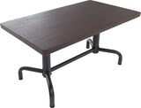 thumbnail of Esszimmertisch HWC-P31, Tisch Esszimmertisch, Industrial Holz 140x80cm ~ dunkel, schwarzes Gestell