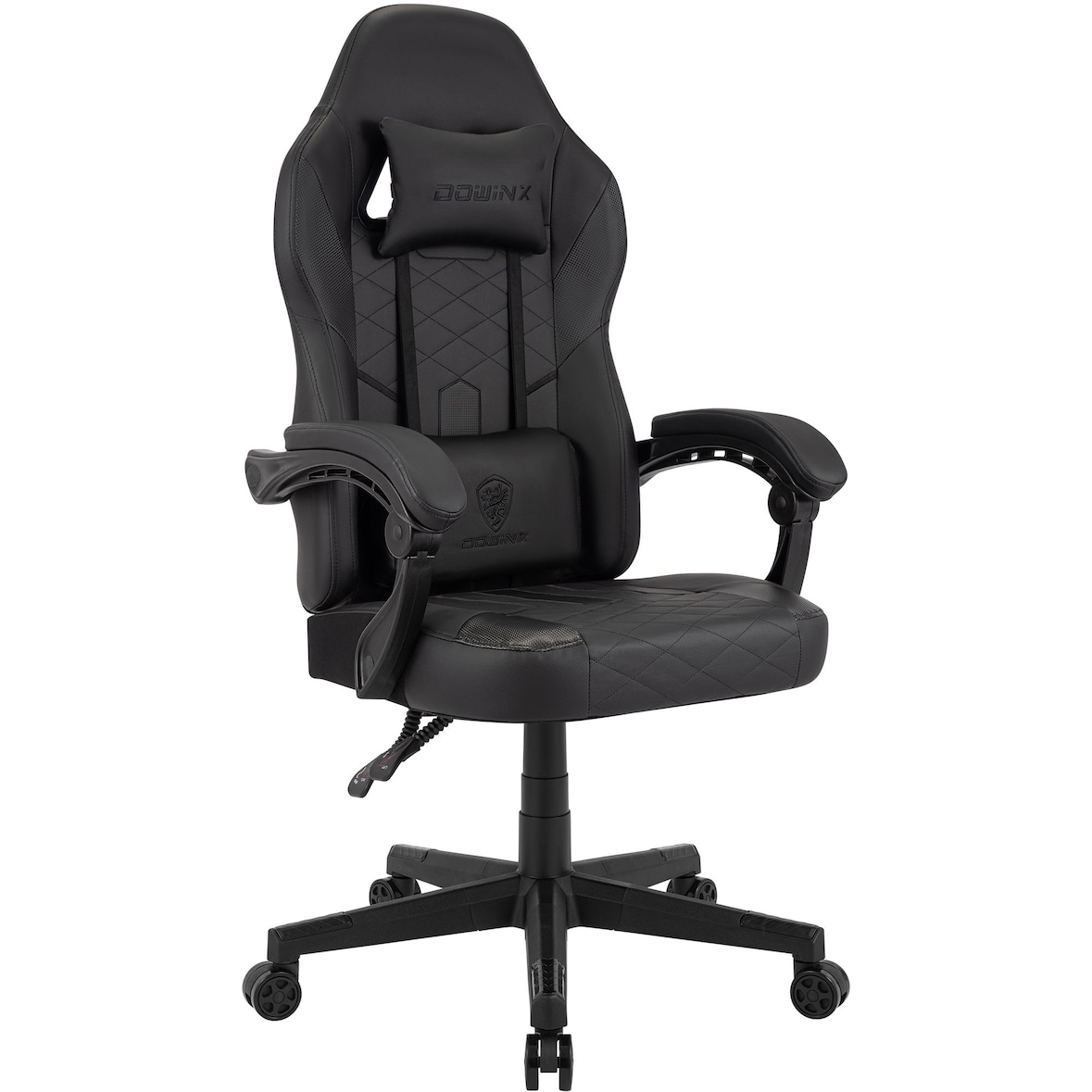 CLP Cadeira Gamer Ergonômica Collins Estilo Racing couro sintético HBT: 116x61x56 cm preto