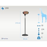 thumbnail of PURLINE Riscaldatore elettrico da esterno HEATY EX2000 con supporto