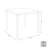 thumbnail of Bob Gardens Tavolo da Giardino Quadrato cm 80x80 - CHAD Bianco