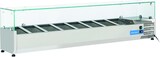 thumbnail of Edelstahl-Kühlvitrine für 8 GN1/4 Tabletts. Abmessungen 180x33.5x44h cm. Temperatur +2°C/+8°C. Kühlkopf VRX 18/33